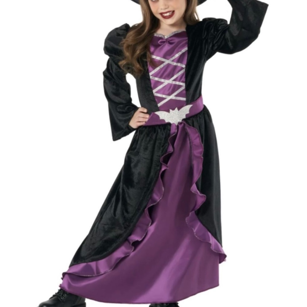 NWOT Morph, Purple Witch Costume Kids, Halloween Costumes For Girls Size Small
